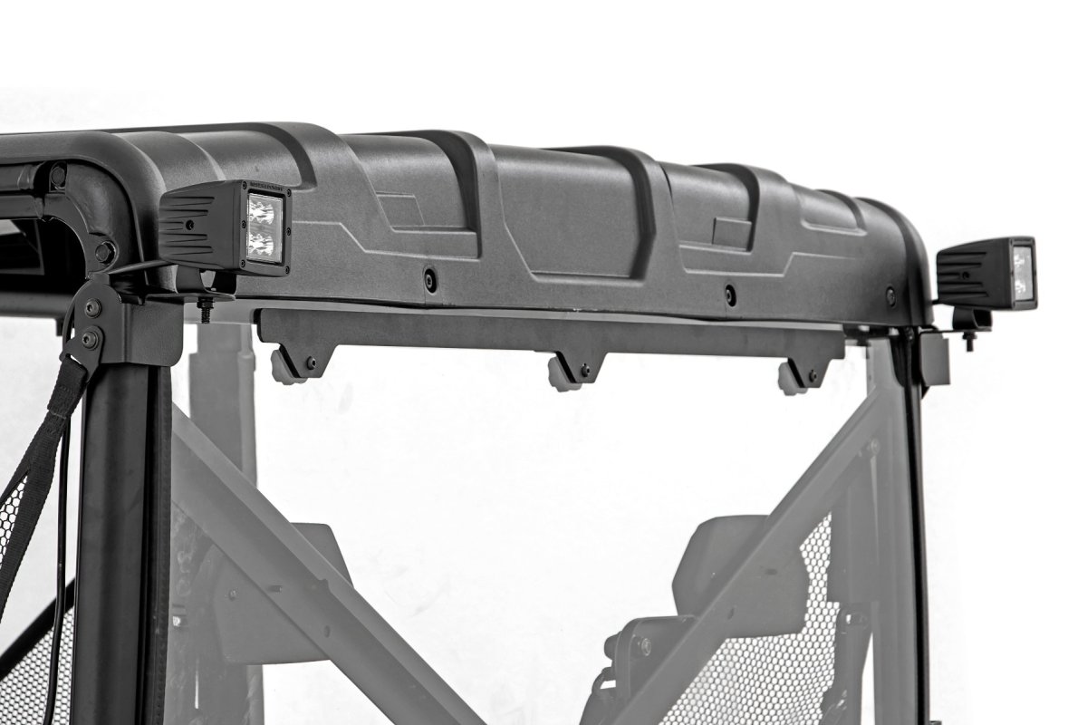 Polaris Ranger Crew XP 1000 LED Light Kit - Rear - Rough Country - Wide Angle - Chrome - '17-'19